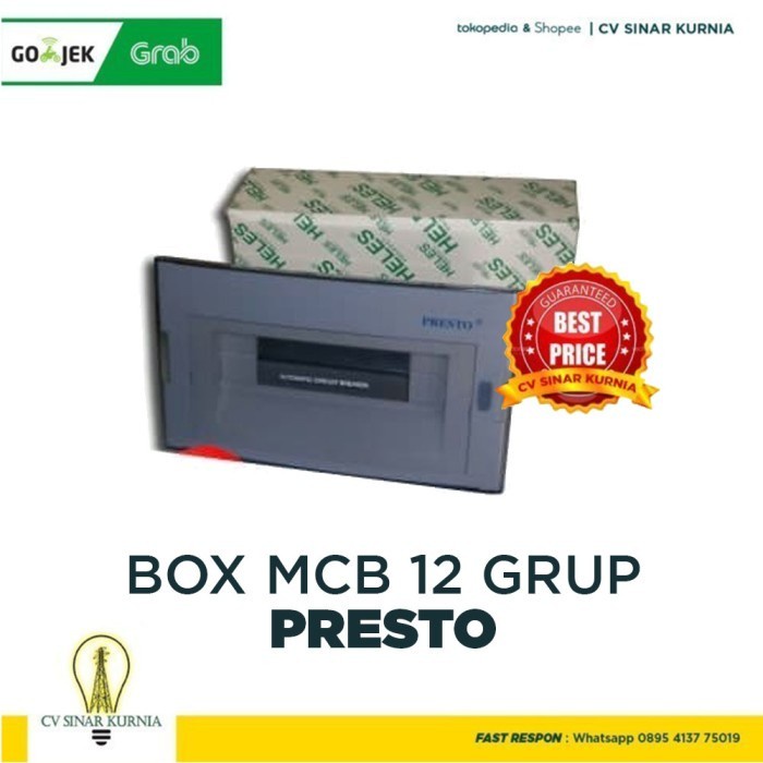 Box MCB 12 Grup IB + Tutup Merk Presto PROMO