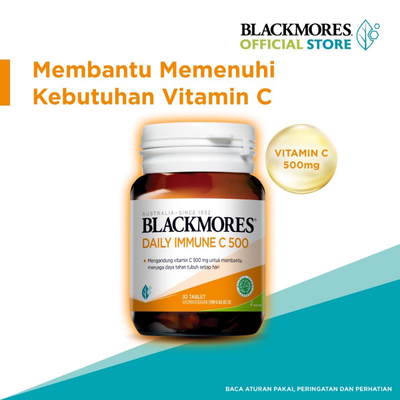 Blackmores Daily Immune C500 (30)/Vitamin C daya tahan tubuh