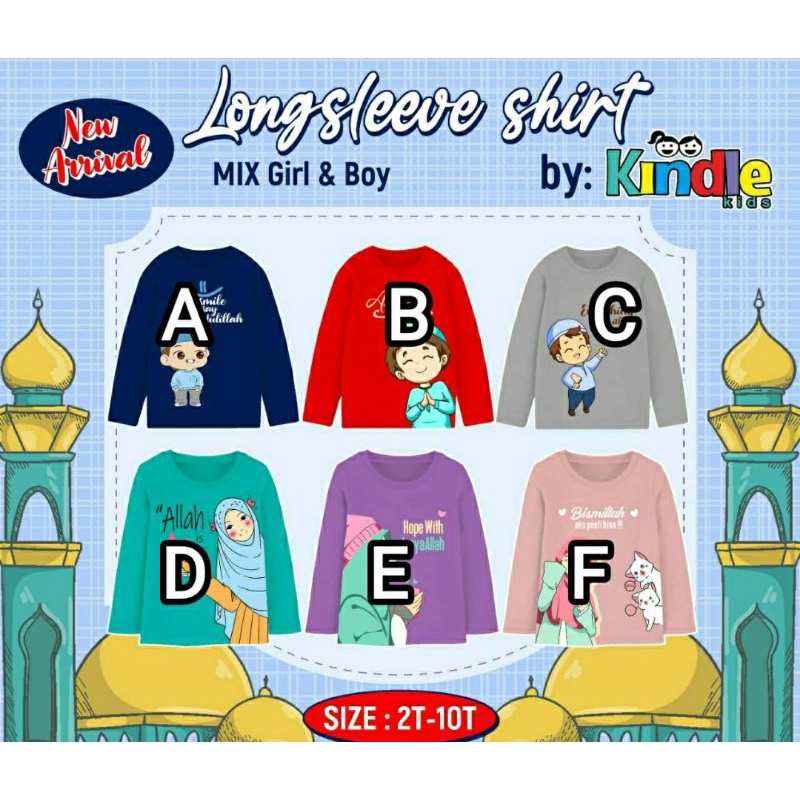 longsleeve kindle kids atasan anak lengan panjang