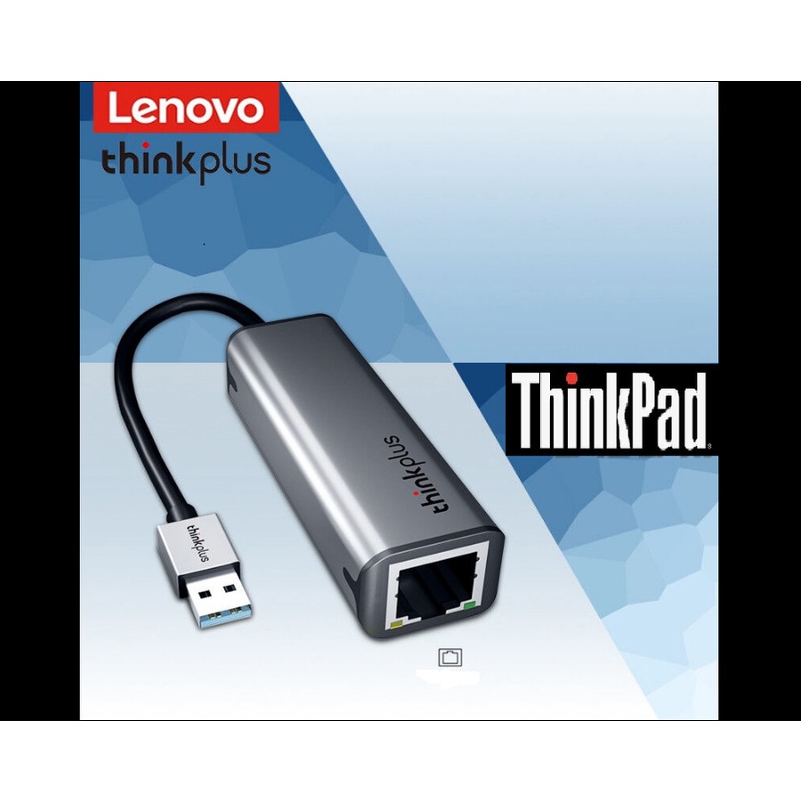 Lenovo Thinkplus USB Type A to LAN RJ45 Ethernet Adapter 1000Mbps Ori