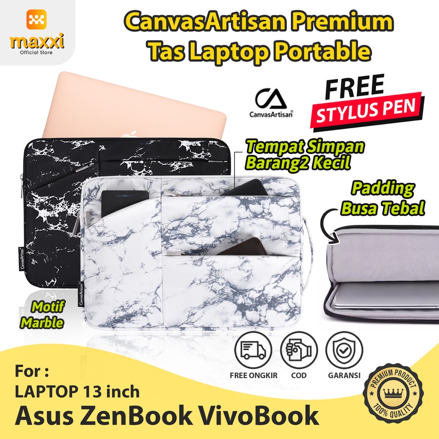 Asus ZenBook VivoBook 13 inch Sleeve Bag Tas Laptop Motif Waterproof