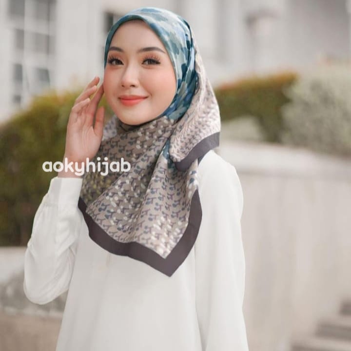 Promo Diskon !! Hijab Voal Segiempat Motif Yoda  series Kerudung Segiempat Motif Jilbab Instan