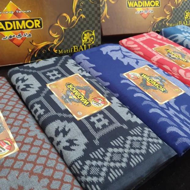 Sarung Wadimor Motif Bali Pria Kain Tenun Samping Songket Batik Tradisional Premium Dewasa Laki Cowo
