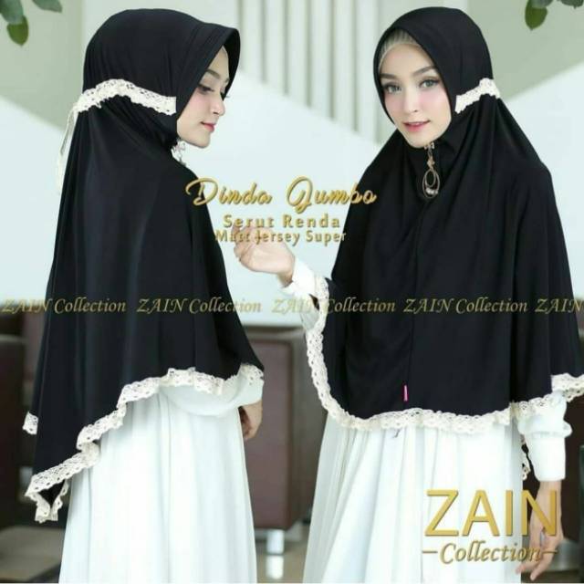 Jilbab instan Serut renda