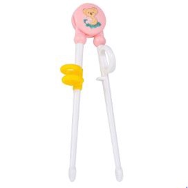H 700 Sumpit Anak Karakter / Sumpit Anak Belajar Makan Model Kartun motif kucing Lolipop Animal Donat unik korea-Animal Pink