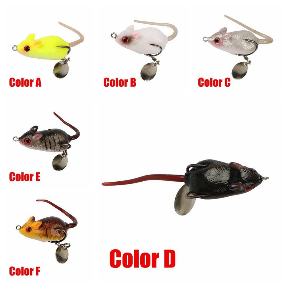 TOP 5.5cm /10.5g Umpan Tikus Lembut Panas Mata Manusia Hidup Wobblers Snakehead Hooks