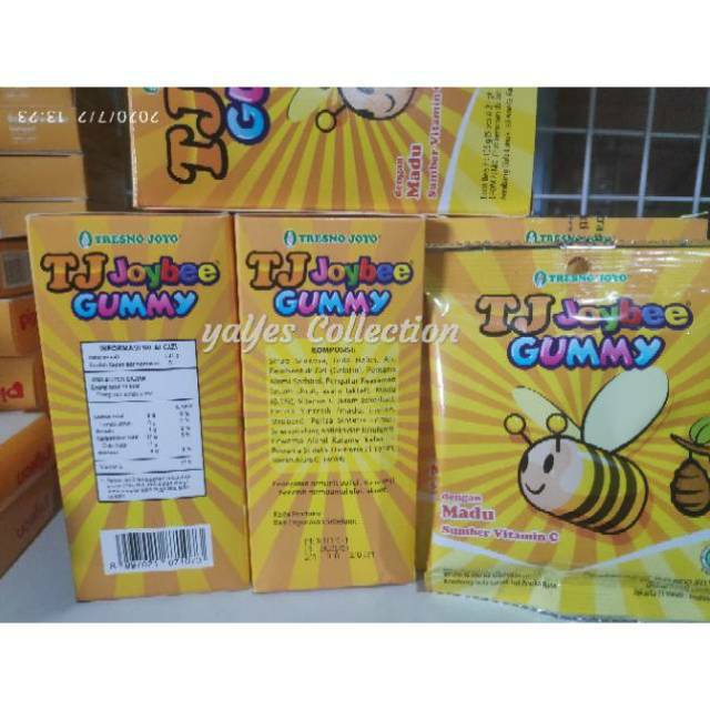 Gummy tj joybee madu vit C 1 sachet 21 g tresnojoyo camilan anak balita jelly snack vitamin permen