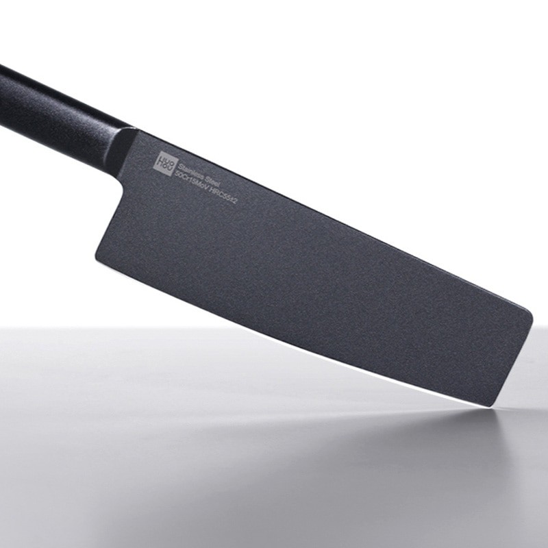 Xiaomi Mijia Huohou Pisau Dapur Kitchen Knife 2 PCS - HU0015 - Black