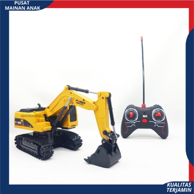 (PROMO) Heavy machine RC excavator crawler mainan mobil truk beco digger RC 1:24 remote kontrol CAS