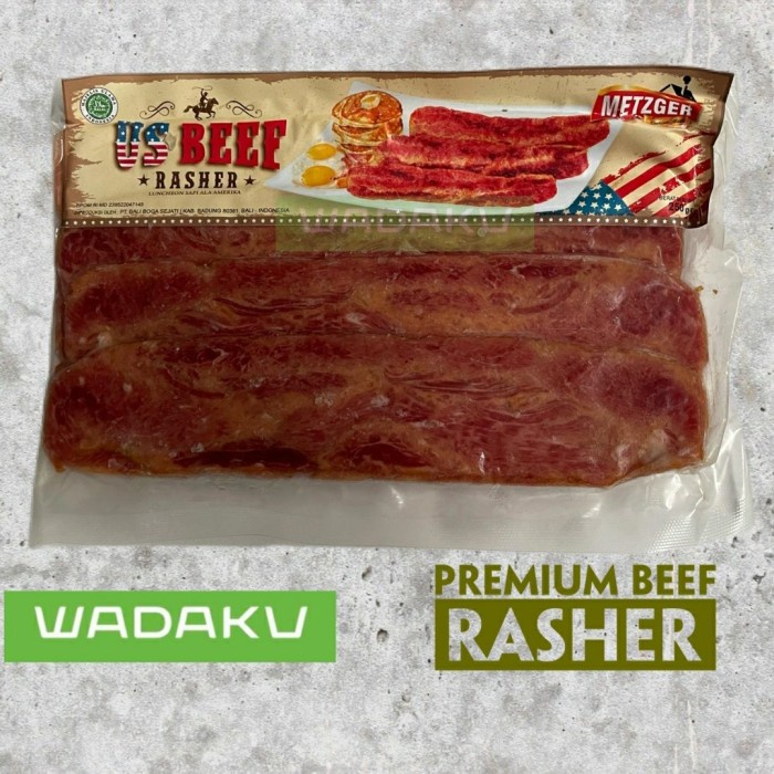 

METZGER US BEEF RASHER PREMIUM 250g BACON DAGING SAPI