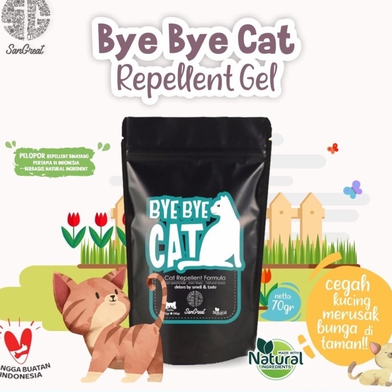 70gr (Bisa COD) SanGreat Bye Bye Cat Pengusir Kucing  Usir Kucing Alami 70 gram Cat Repellent Aman Essential Oil