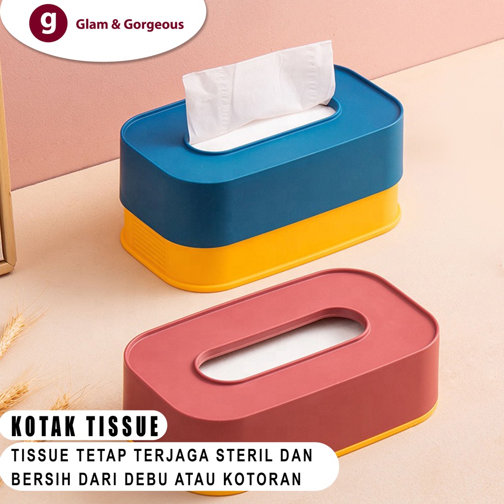 Kotak Tissue Unik Plastik Serbaguna Tissue Box Decorative KT001