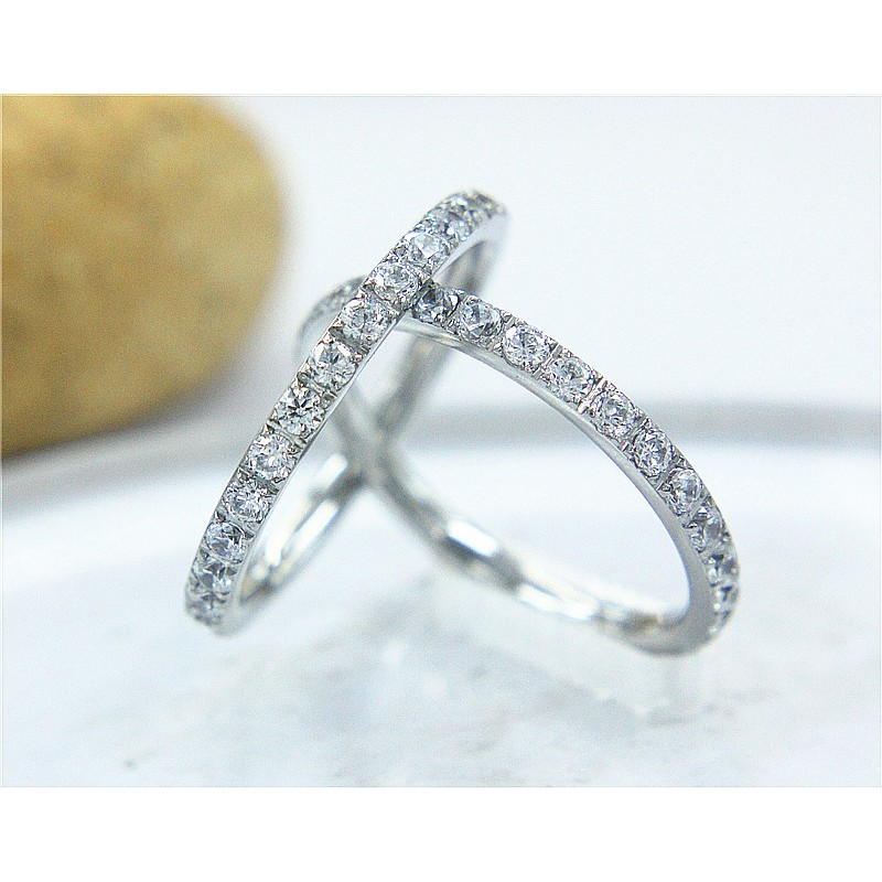 [ Model Baru ] Cincin Titanium Mini Korea Wanita Fashion CK025 warna perak silver hadiah simple