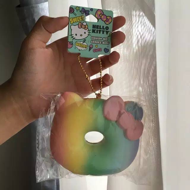 Squishy Rare Hello Kitty HK Donut Rainbow Licensed Sanrio Dubai