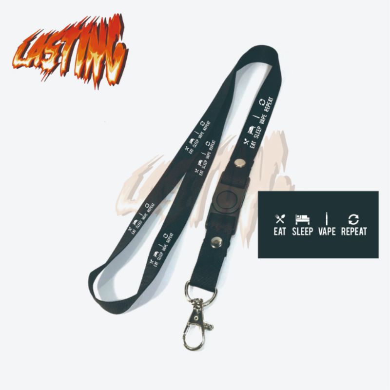 

Lanyard EAT SLEEP / Distro GANTUNGAN KUNCI/GANTUNGAN ID CARD/GANTUNGAN POD Best seller / Bisa COD