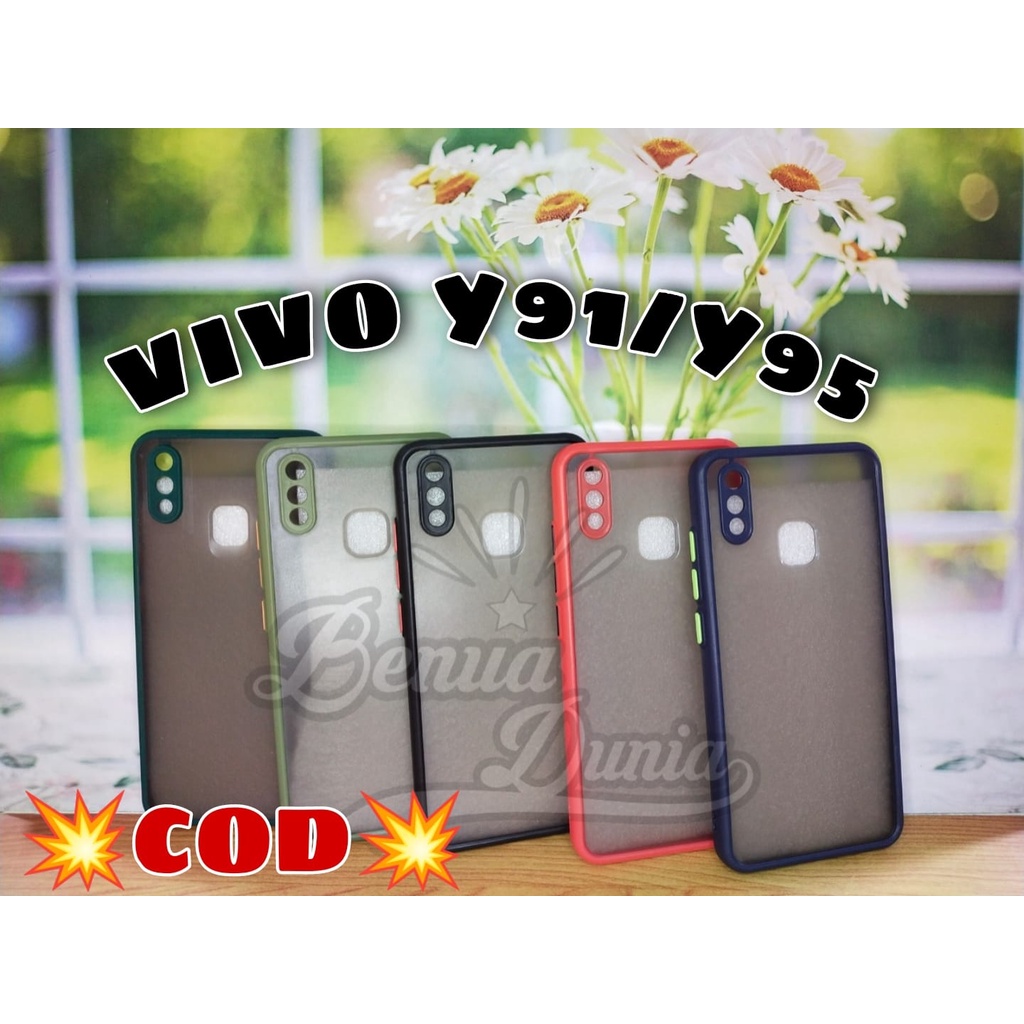 CASE MATTE VIVO Y91C/Y93 -VIVO Y91/Y95 // CASE DONE MY CHOICE PLUS RING KAMERA - BD