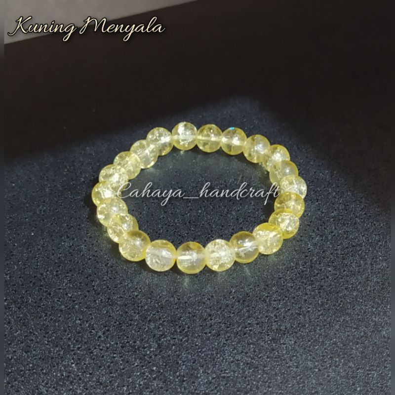 Gelang Batu Motif Batu Pecah 8MM Karet Premium