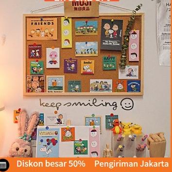 

<GiX✩> Message board Background Boardsend sticker cork message board Decorative Board With Frame Cork Board |Asli murah