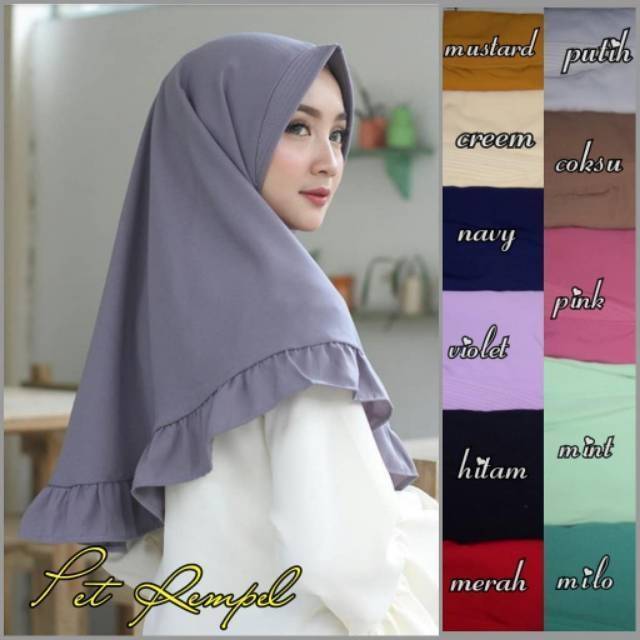 Jilbab Instan Najma 1 Slup Praktis Model Cantik Instant Pad Anti Tembem Antem