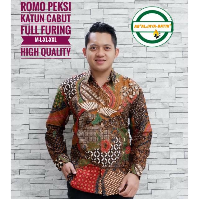 Kemeja Batik Eksklusif Romo Peksi Bahan Katun Cabut Full Furing