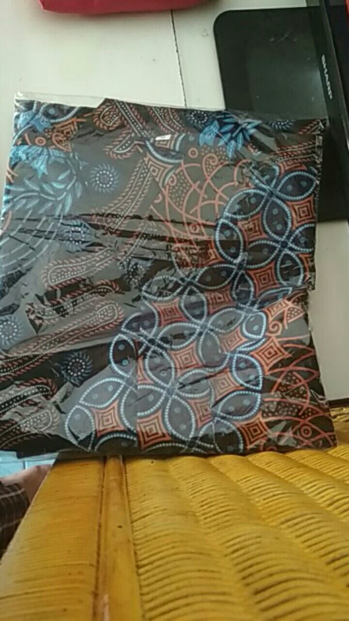 Kemeja Batik Pria Lengan Panjang Size M L Xl Xxl Bswart Batik Hrb026 Kenongo Hem Panjang Padi