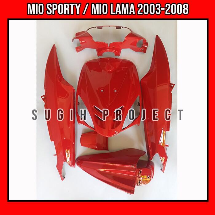 body motor mio.. cover full body Alus Yamaha Mio lama sporty merah cabe