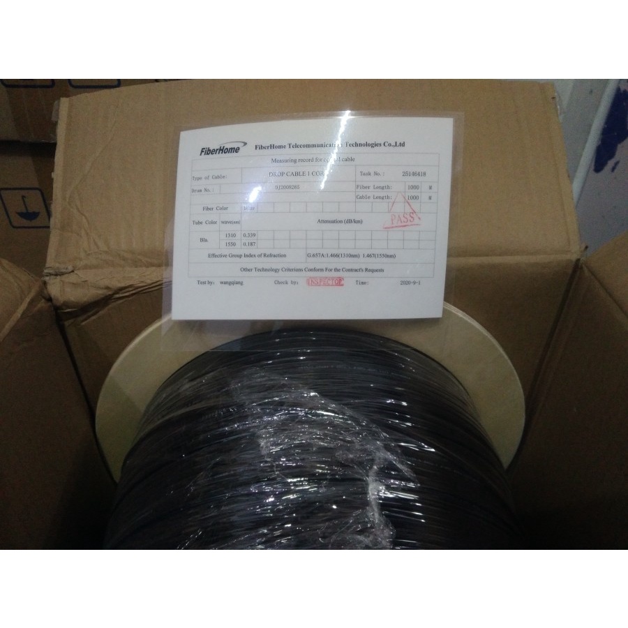 Kabel Fiber Optic Fiberhome Drop Cable 1 Core - 1 Roll