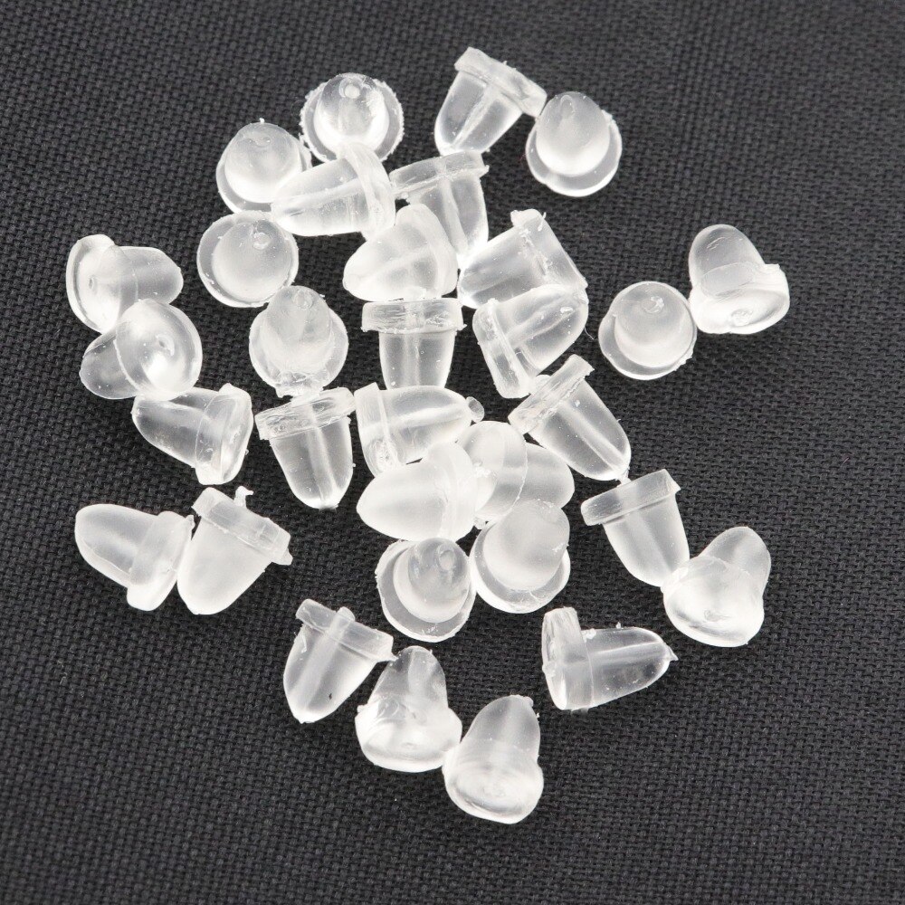 200 Pcs Stopper Anting Tusuk Bahan Karet Untuk Membuat Perhiasan Diy