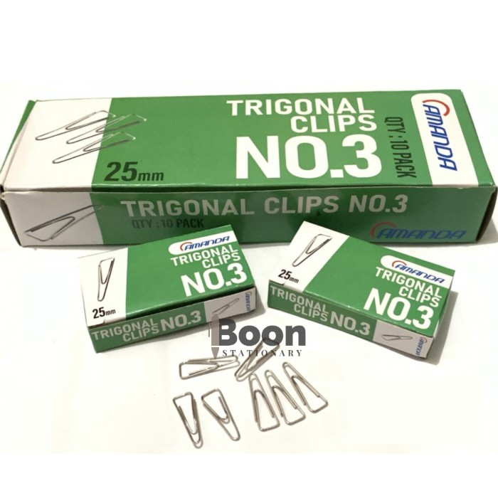 

(PACK KECIL) Paper Clip Kecil No 3 25mm Amanda / Penjepit Kertas / Trigonal Clip