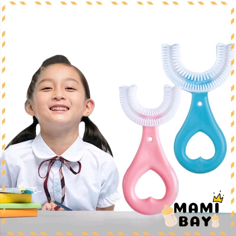 Sikat Gigi Anak Bentuk U Bahan Silicon / Training Toothbrush / Tooth Brush Baby