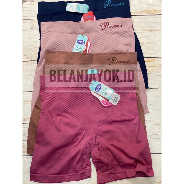 6 pcs CD Piaoli PL8168 Boxer Short Wanita Piaoli Celana Dalam Segiempat Wanita