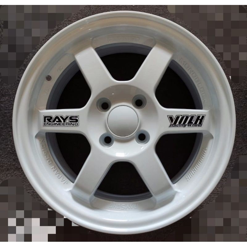 velg volk rays te37 r16 putih plus ongkir jawa dan jabodetabek