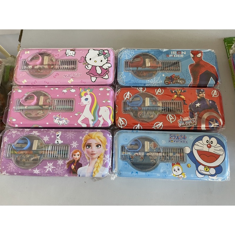 

Pencil case kaleng isi kode 6620 motif disney satuan