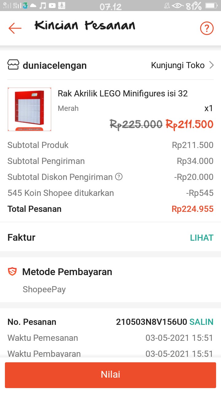 Rak Akrilik Minifigures Isi 32