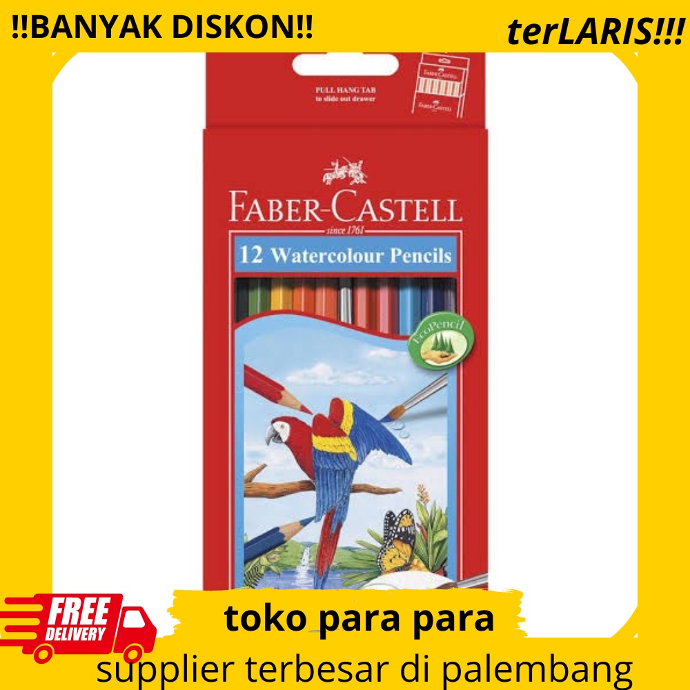 

SET 12 PENSIL WARNA FABER CASTELL WATERCOLOR