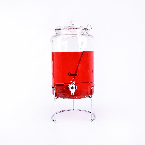 Oxone OX-337 Single Decanter Dispenser with Stainless Steel Ladge &amp; Rack 6.3lt