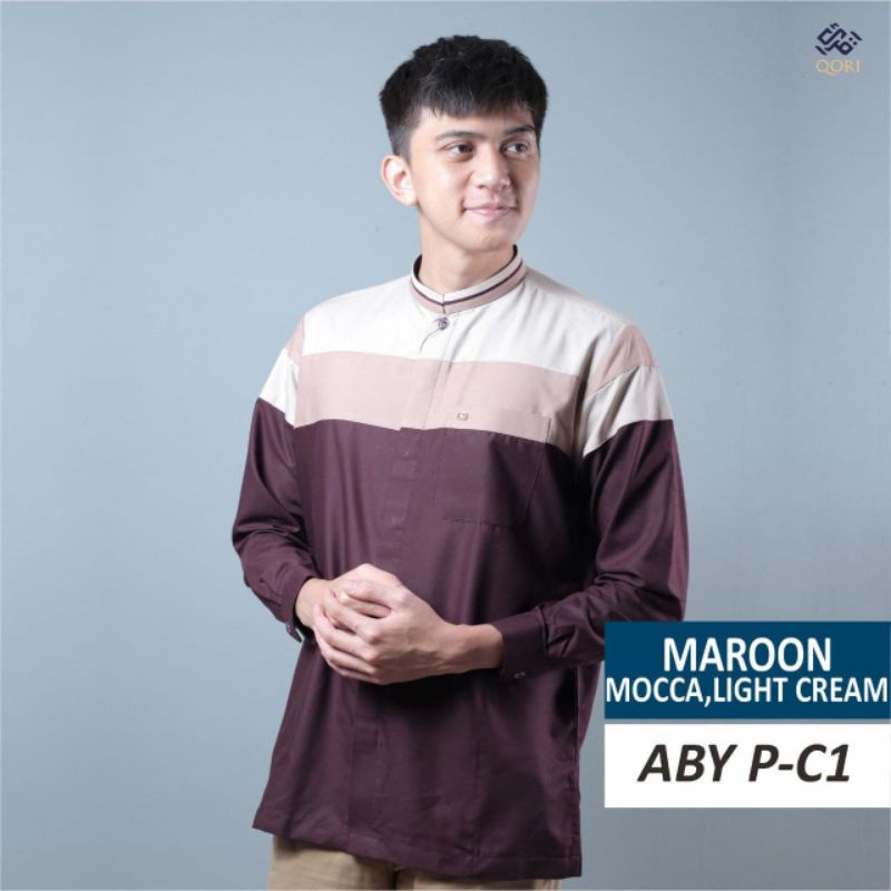 Qori Apparel Baju Koko Casual Abyaz Lengan Panjang