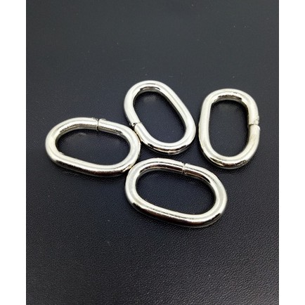 Ring Oval Nikel - ring tas 2,5 cm 5 mm