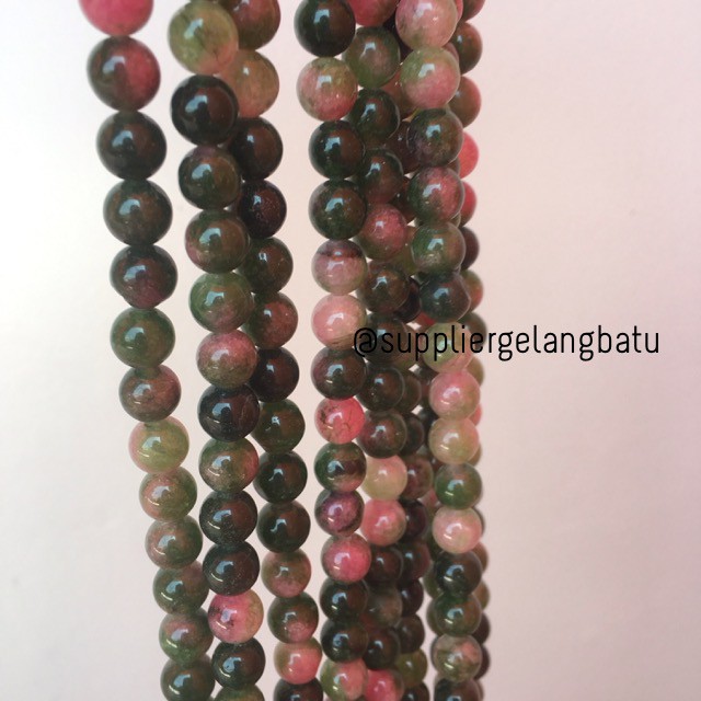 bongkah 8mm bloodstone agate hijau ruby tanzanite akik afganistan original stone therapy korean lux