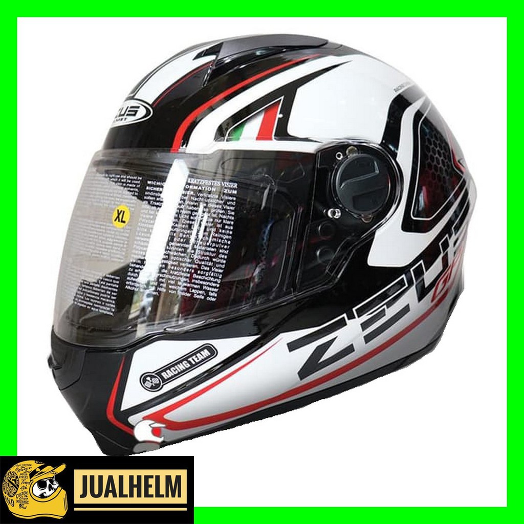 Helm Zeus ZS811 Black Glossy AL3 Red | Zeus ZS 811 Single Visor