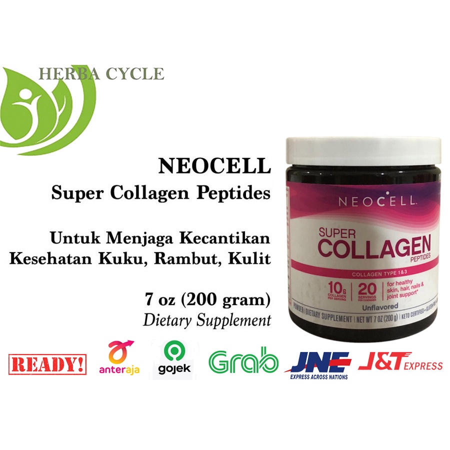 Neocell Super Collagen 200g Unflavored Kolagen Kecantikan Kulit Rambut