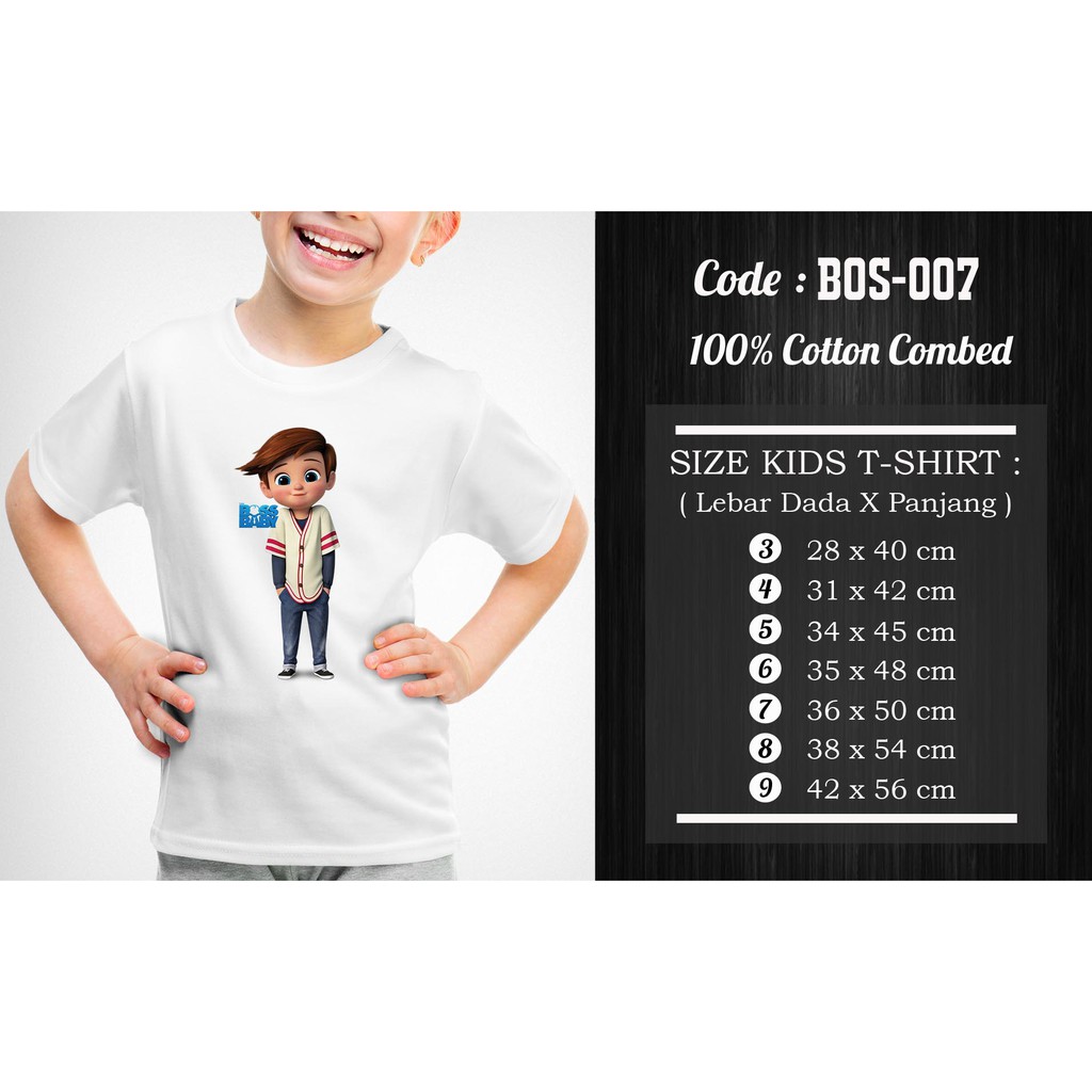 [FREE NAMA !!] Kaos Anak &amp; Family Boss Baby 100% COTTON PREMIUM