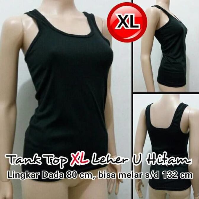 YUK BELI TANK TOP XL LEHER U HITAM - MELAR | DALAMAN | TANKTOP | TENGTOP KEKINIAN