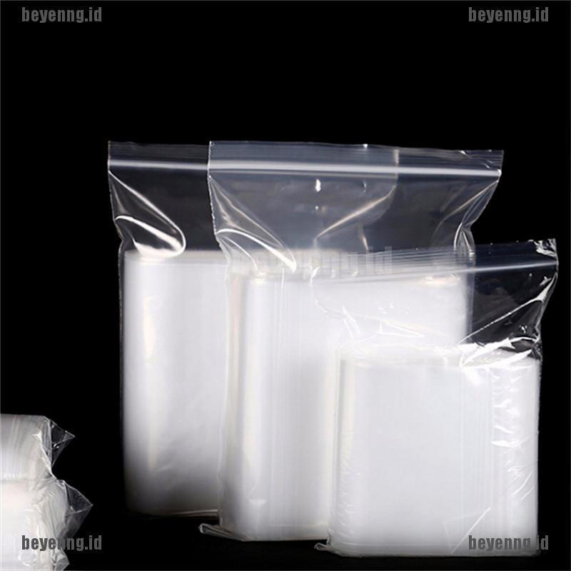 Bey 100pcs Kantong Plastik Tebal 0.12mm Dengan Zip Lock Resealable