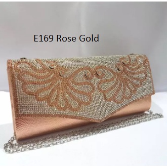 Clutch Pesta Farnell Dompet  EnvelopeKondangan Wanita Import Rhinestones Kristal Berlian Mewah