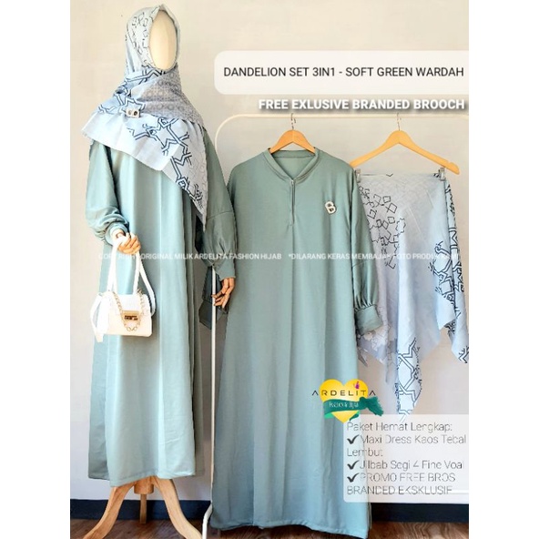 PROMO GRATIS BROS DANDELION SET MAXI DRESS JILBAB SEGI EMPAT VOAL MOTIF / SETELAN WANITA TERBARU / BAJU SET HIJAB PREMIUM / BAJU PAKET HEMAT LENGKAP / OOTD HIJAB SELEGRAM VIRAL / SET GAMIS JILBAB / OOTD WANITA SET / BAJU OOTD WANITA HIJAB MURAH BAGUS