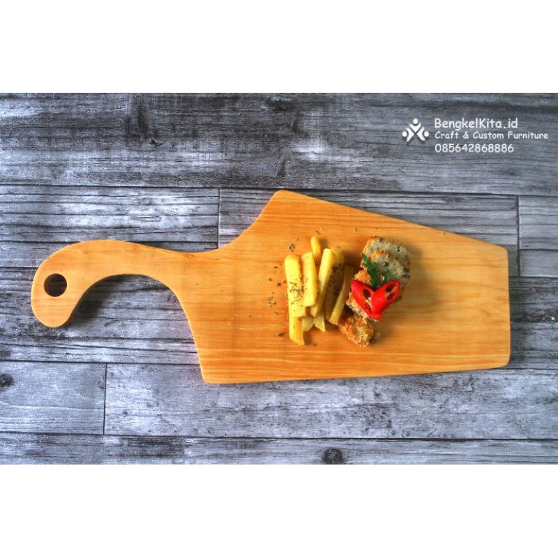 WOODEN CUTTING BOARD (WCB 04)/TALENAN KAYU/KAYU PINUS JATI BELANDA/KAYU OVEN/JATI BELANDA OVEN