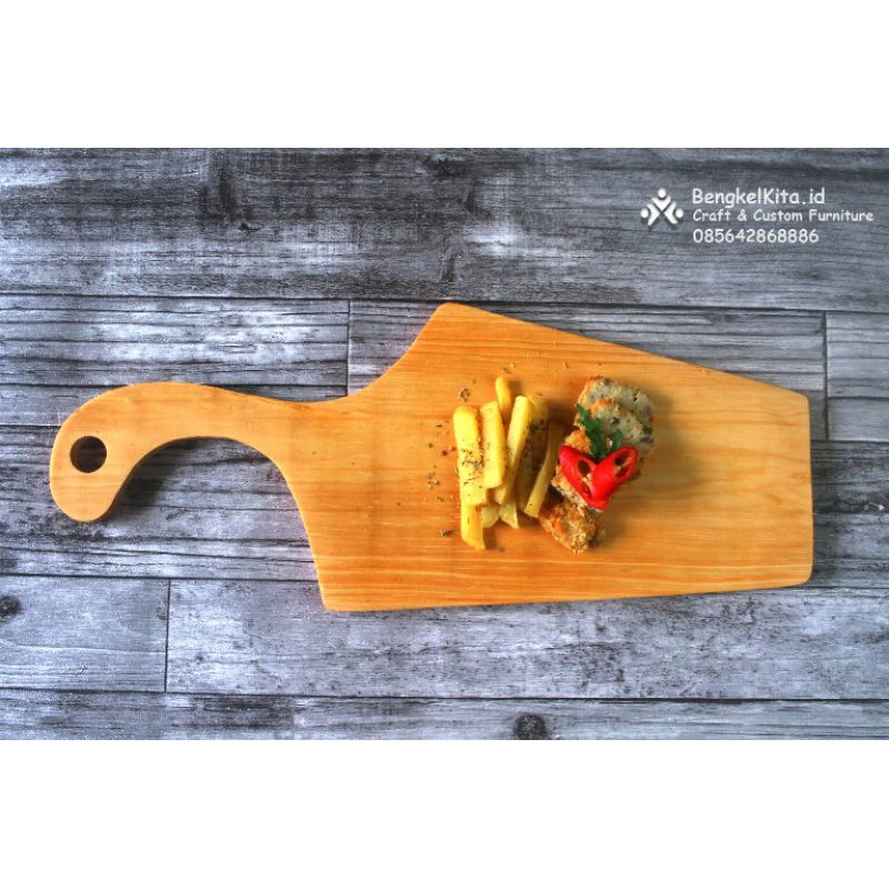 WOODEN CUTTING BOARD (WCB 04)/TALENAN KAYU/KAYU PINUS JATI BELANDA/KAYU OVEN/JATI BELANDA OVEN