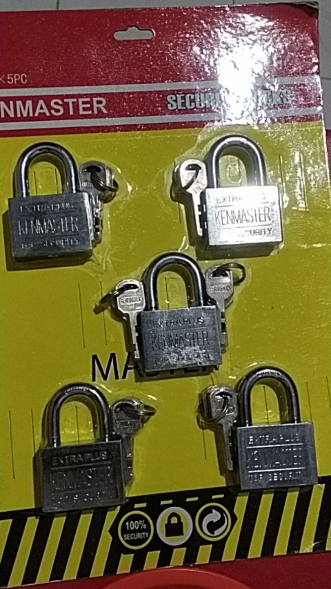 Kenmaster Gembok Master Key 50mm - 5 Buah