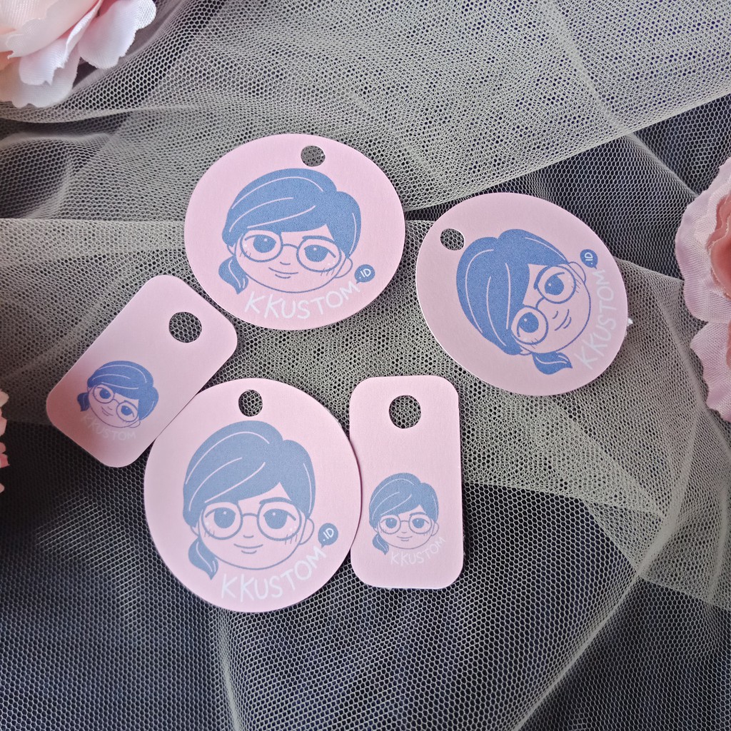 

Cetak hang tag merk custom per A4